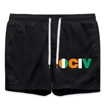 Côte d’Ivoire - Short de bain - noir - Devant - AI Model Male 185 light (185cm)