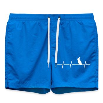 Bunny Pulse Pattern - Swim Trunks - cobalt blue - Front