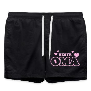 Beste Oma  - Badeshorts - Schwarz - Vorne - AI Model Male 185 light (185cm)