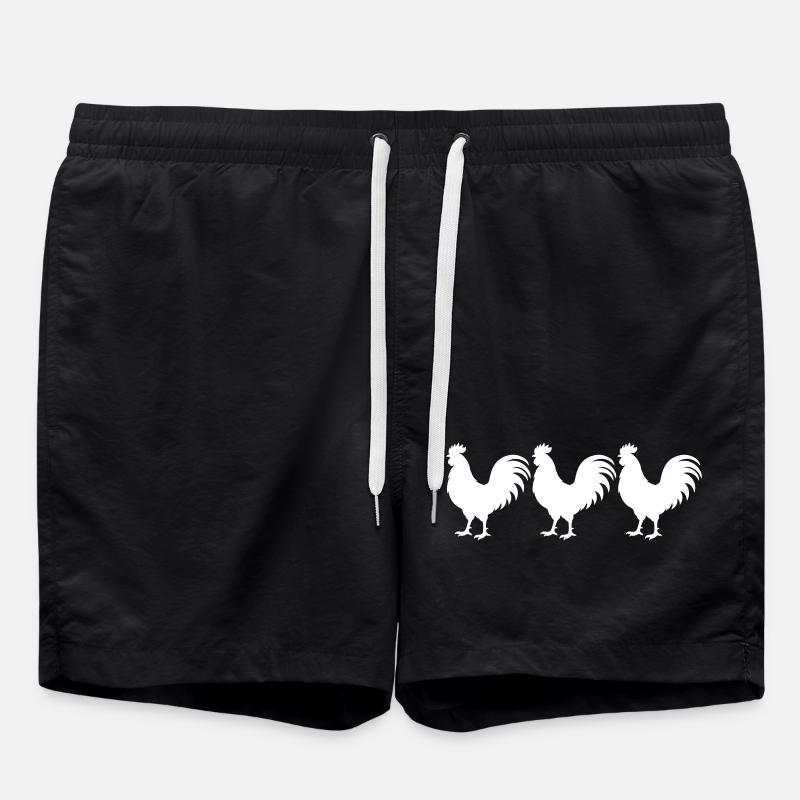 Silhouette du coq - Short de bain - noir