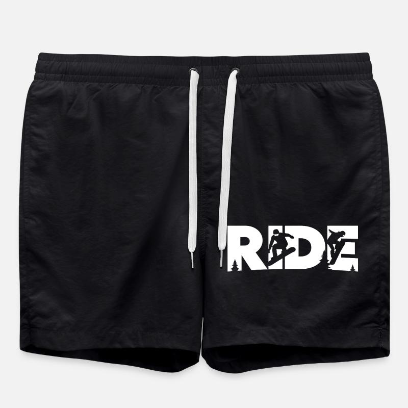 Ride Snowboarding Snowboard Snowboarder - Swim Trunks - black