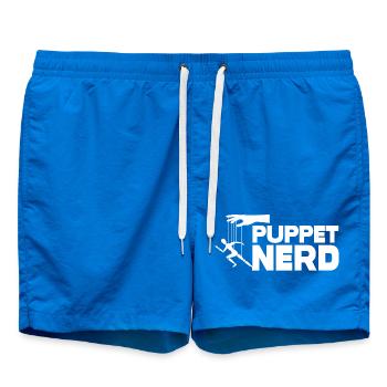 Puppet Nerd Marionette Tee - Swim Trunks - cobalt blue - Front