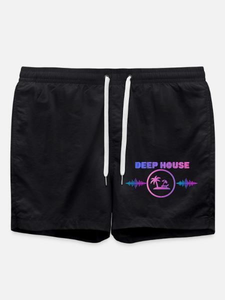 Deep House Vibes - Swim Trunks - black