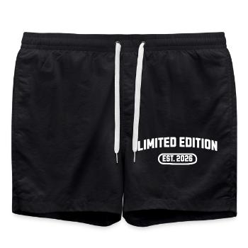 Édition limitée anniversaire 2026 - Short de bain - noir - Devant - AI Model Male 185 light (185cm)