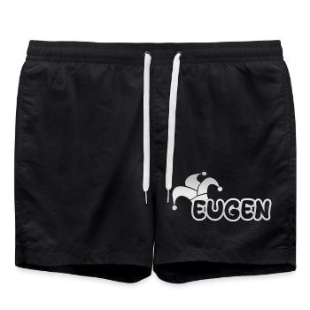 Fastnacht Eugen - Badeshorts - Schwarz - Vorne - AI Model Male 185 light (185cm)