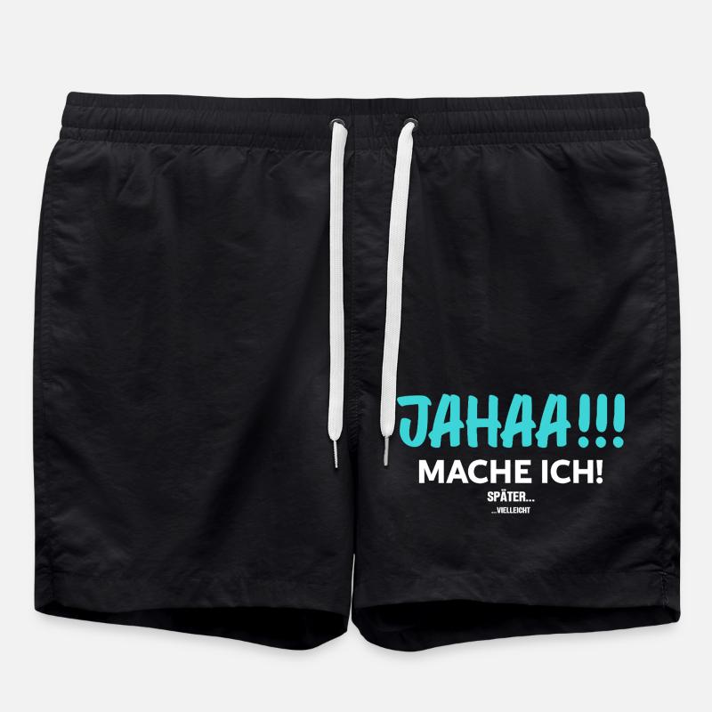 Jahaa! Mach Ich Später vielleicht - Short de bain - noir