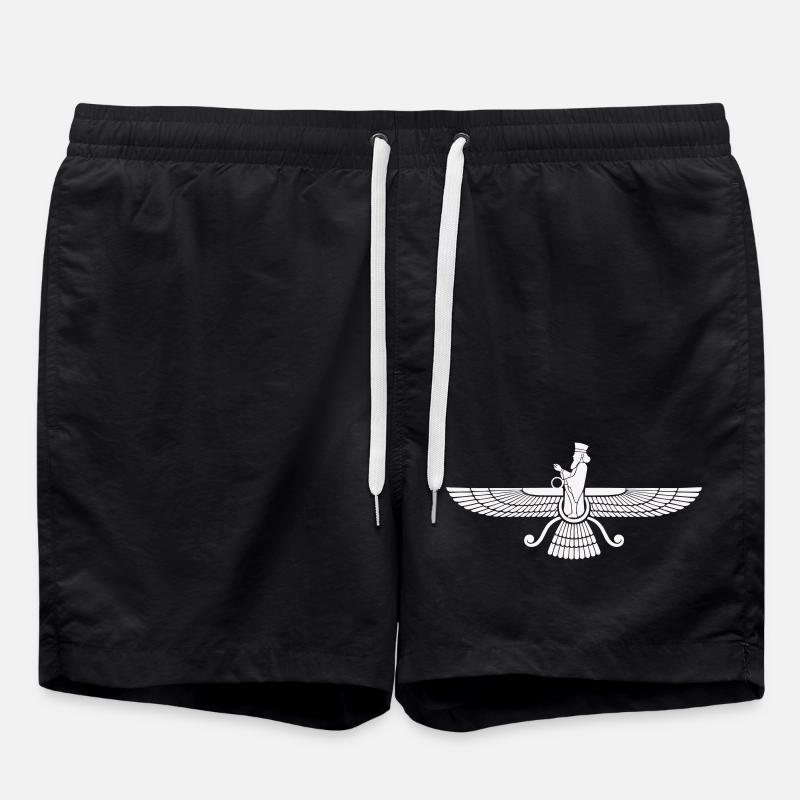 Faravahar Flügelsymbol Persien - Badeshorts - Schwarz