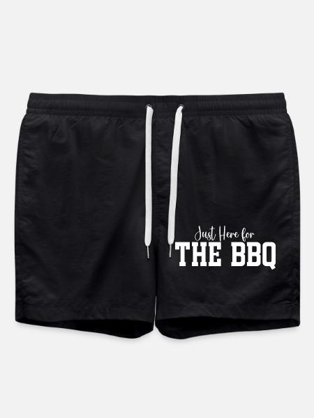 Just Here for The BBQ - Swim Trunks - black