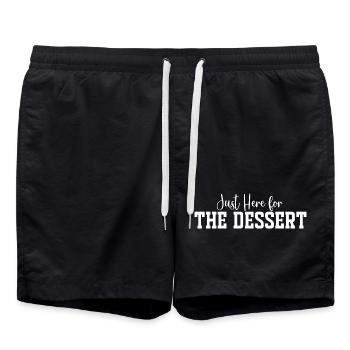 Just Here for The Dessert - Swim Trunks - black - Front - AI Model Male 185 light (185cm)