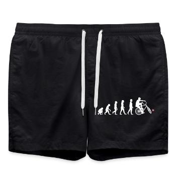 Radball, Cycleball, Hallenradsport, Evolution - Badeshorts - Schwarz - Vorne - AI Model Male 185 light (185cm)