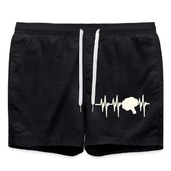 Brocoli Heartbeat - Short de bain - noir - Devant - AI Model Male 185 light (185cm)