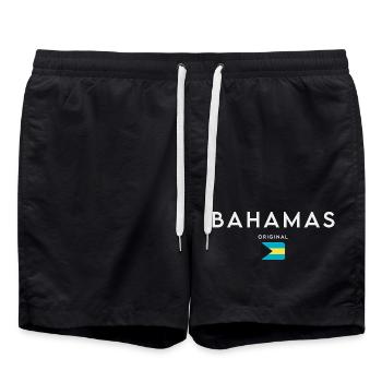 Fierté bahaméenne, design minimaliste et élégant - Short de bain - noir - Devant - AI Model Male 185 light (185cm)
