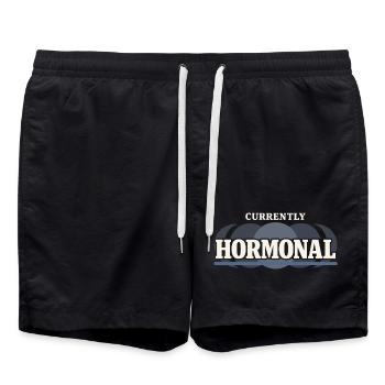Périménopause Humour Périménopause - Short de bain - noir - Devant - AI Model Male 185 light (185cm)