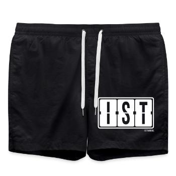 Istanbul IST, City Souvenir Hoodie, Tasse, Tasche - Badeshorts - Schwarz - Vorne - AI Model Male 185 light (185cm)