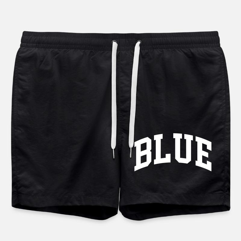 Blue - Swim Trunks - black