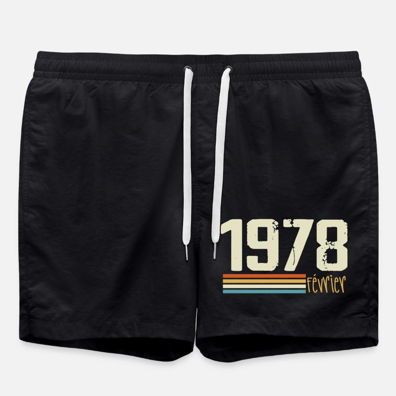 Février 1978 - Février 1978 Anniversaire 1978 - Short de bain - noir