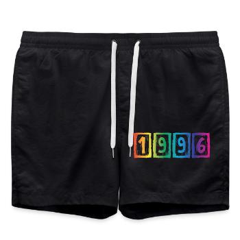 Vintage 1996 - Swim Trunks - black - Front - AI Model Male 185 light (185cm)