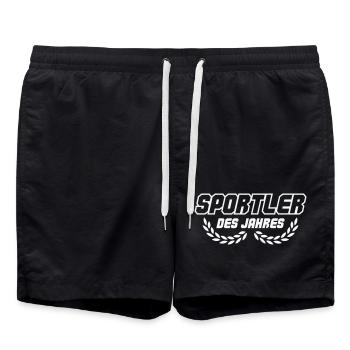 Emblème du Sportif de l’année - Short de bain - noir - Devant - AI Model Male 185 light (185cm)