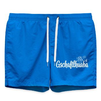 Gschaftlhuaba – Bavarian know-it-all - Swim Trunks - cobalt blue - Front