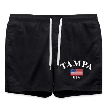 Tampa, USA - Badeshorts - Schwarz - Vorne - AI Model Male 185 light (185cm)