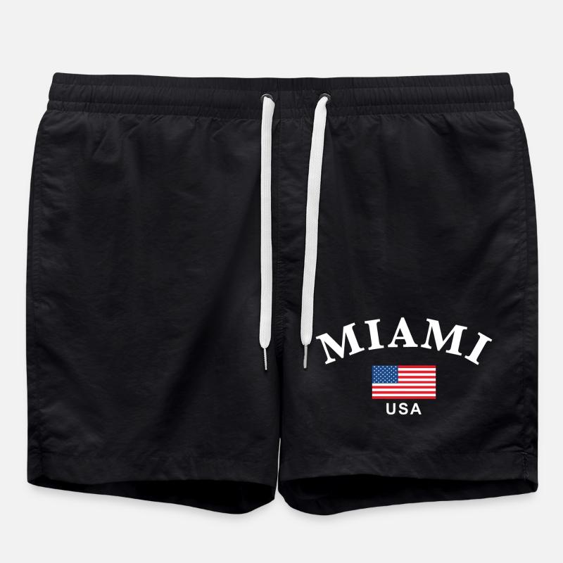 Miami, USA - Badeshorts - Schwarz