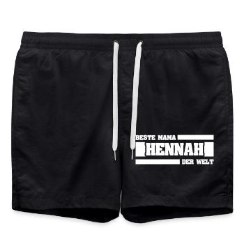 Hennah de la fête des mères - Short de bain - noir - Devant - AI Model Male 185 light (185cm)