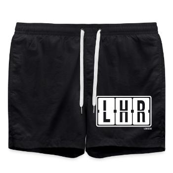 London LDH, City Souvenir Top, Tasse, Mütze - Badeshorts - Schwarz - Vorne - AI Model Male 185 light (185cm)