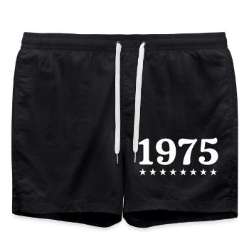 1975 Limited Edition 1975 Retro 1975 - Badeshorts - Schwarz - Vorne - AI Model Male 185 light (185cm)