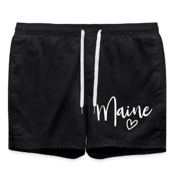 Cœur du Maine Amour des Femmes Maine - Short de bain - noir - Devant - AI Model Male 185 light (185cm)