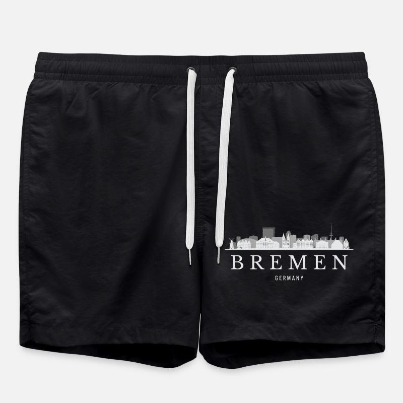 Bremen Skyline, Brême Allemagne - Short de bain - noir