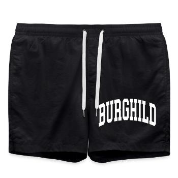 Burghild - Swim Trunks - black - Front - AI Model Male 185 light (185cm)