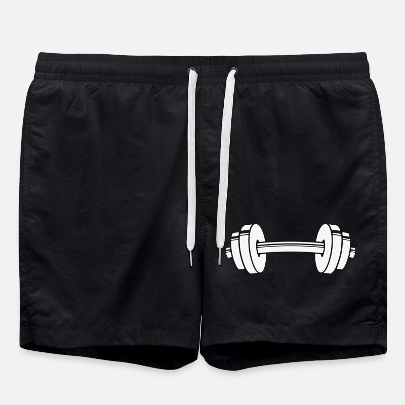 Hantel Symbol - Badeshorts - Schwarz