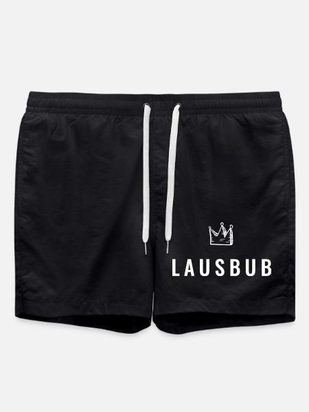 Kleiner Lausbub mit Krone – Frechdachs Edition - Badeshorts - Schwarz