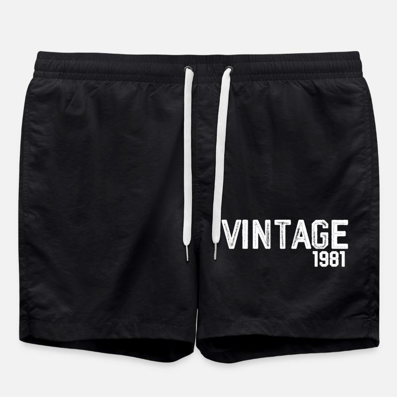 Vintage 1981 - Swim Trunks - black