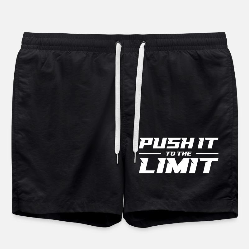 Push It To The Limit - Badeshorts - Schwarz
