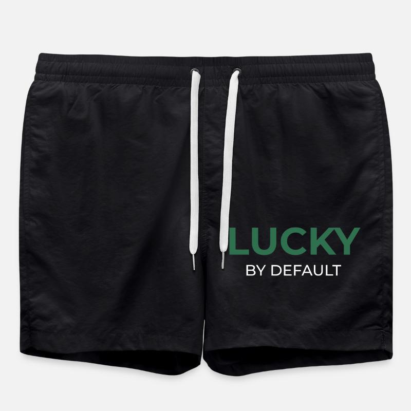 Lucky By Default - Badeshorts - Schwarz