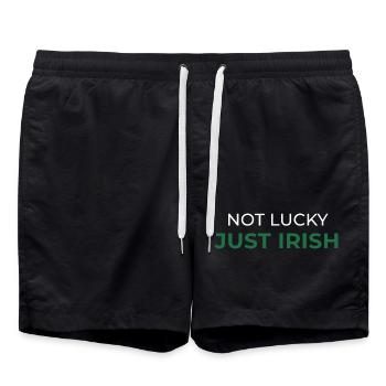 Not Lucky Just Irish - Swim Trunks - black - Front - AI Model Male 185 light (185cm)