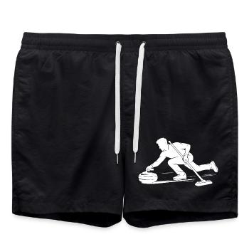Joueurs de curling Sports d’hiver Curling - Short de bain - noir - Devant - AI Model Male 185 light (185cm)