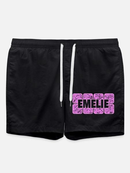 Geschenk für Emelie - Badeshorts - Schwarz