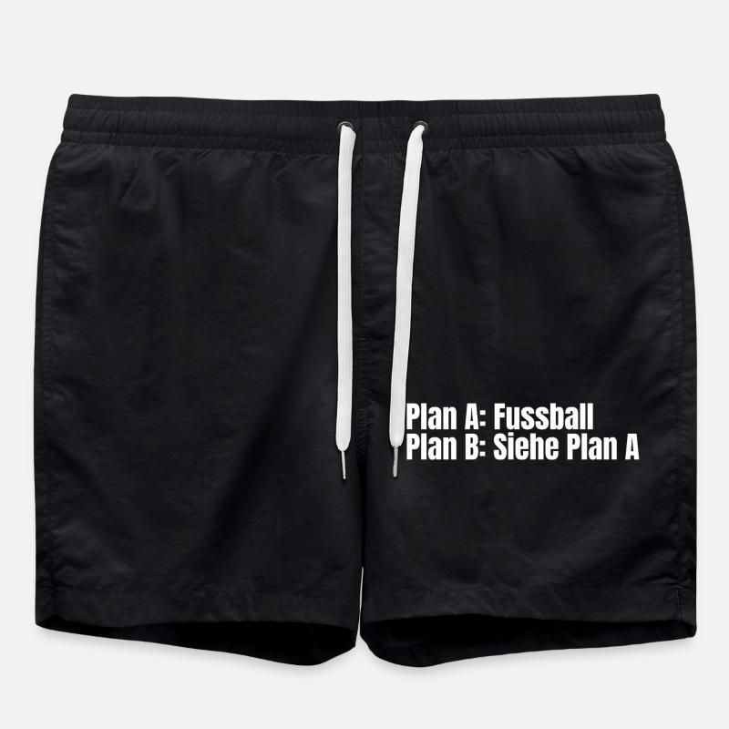 Plan A Football – Plan B - Swim Trunks - black