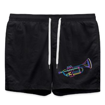 Colorful Trumpet - Swim Trunks - black - Front - AI Model Male 185 light (185cm)