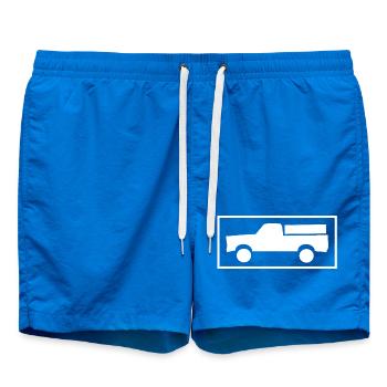 Pickup-Silhouette im Rahmen - Badeshorts - Cobalt blue - Vorne