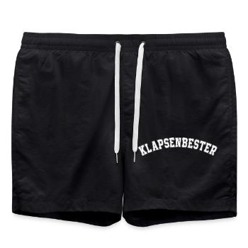 Meilleure phrase folle du bureau - Short de bain - noir - Devant - AI Model Male 185 light (185cm)