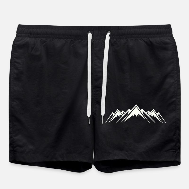 Mountains Mountain Mountains - Swim Trunks - black