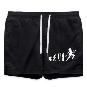Évolution vers la conception de guitares de musicien rock - Short de bain - noir - Devant - AI Model Male 185 light (185cm)