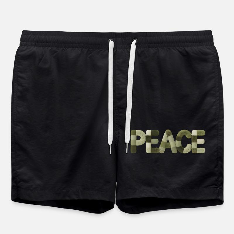 Autocollant Modern Patchwork Peace Style - Short de bain - noir