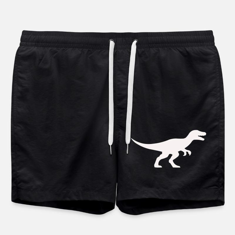 Raptor T Rex Silhouette - Badeshorts - Schwarz