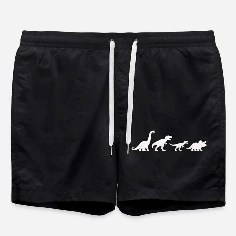 Dino-silhuetter i retrostil - Badeshorts - sort