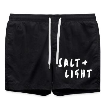 Salt + light - Badeshorts - Schwarz - Vorne - AI Model Male 185 light (185cm)