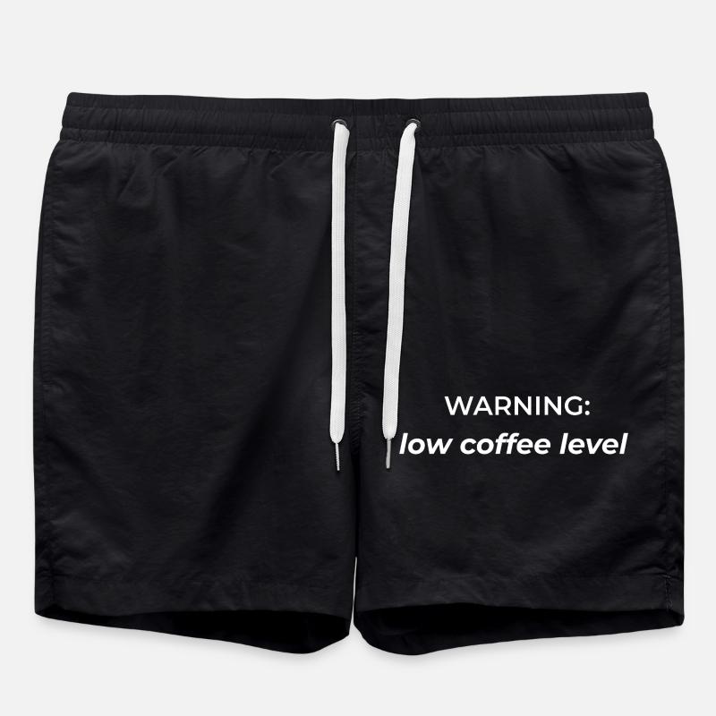 Avertissement : faible niveau de café - Short de bain - noir